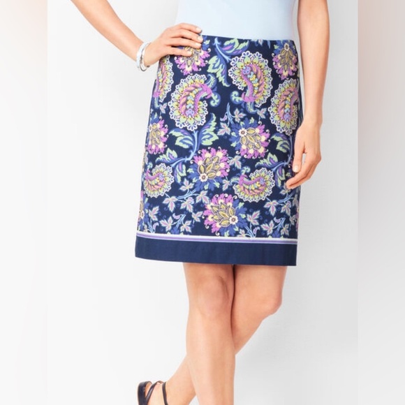 Talbots Dresses & Skirts - Talbots Pink and Purple Embellished Mini Pencil Skirt